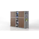 Üveges vitrin Strong S2 4002LH szürke