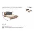 He-DM Sonoma tölgy ágykeret 160x200