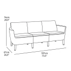 Polyrattan kerti pad 179933580