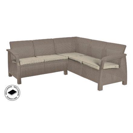 Polyrattan kerti sarokkanapé 706224371