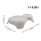 Zárható 1 L-es etető és 0.28 L-es itató tál 189274033