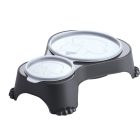 Zárható 1 L-es etető és 0.28 L-es itató tál