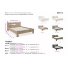 Ol-DM Fa ágykeret 180x200 cm rusztik fehér