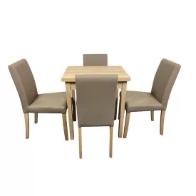   Étkező garnitúra 4db székkel, nyitható asztallal sonoma T9021
