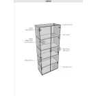 Üveges vitrin Drive D3 8004 szürke