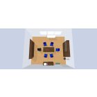 Tárgyalóasztal Gate GJ1800 éger