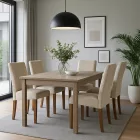 Favázas elegáns étkezőszék bézs szövettel T9005-3-0002