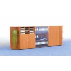 Irodai polcos szekrény Drive D5 8000 fehér