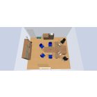 Vitrines szekrény Drive D5 8008 szürke