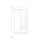 Ale-316 gardrób szekrény tolóajtós