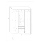 Ale-318 gardrób szekrény