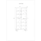 Bos-118 fa könyves szekrény