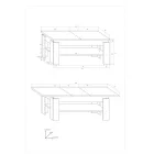 Bos-034 összecsukható dohányzóasztal