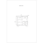 Box-370 fekete fehér komód