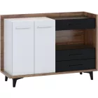 Box-374 fekete fehér komód