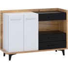 Box-375 fekete fehér komód