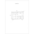 Box-375 fekete fehér komód