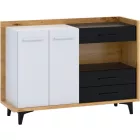 Box-376 fekete fehér komód