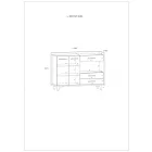 Box-376 fekete fehér komód