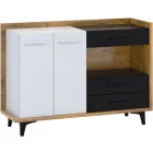 Box-377 fekete fehér komód