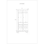 Cro-849 fehér gardróbszekrény