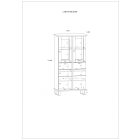 Cro-274 üveges szekrény