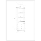 Dol-170 keskeny fiókos szekrény