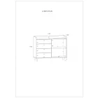 Dol-699 magasfényű fehér komód