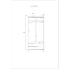 Dol-095 magasfényű fehér gardróbszekrény