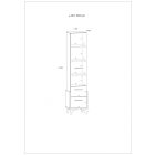 Hey-645 keskeny szekrény