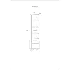 Hey-647 keskeny szekrény