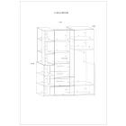 Hey-347 gardróbszekrény polcos