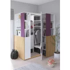 Hey-347 gardróbszekrény polcos