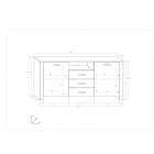 Hug-937 komód sonoma tölgy