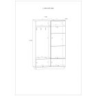 Hyb-130 fekete előszoba bútor