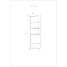 Hyb-726 könyvespolc fehér