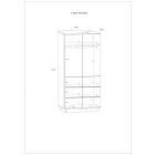 Hyb-091 2 ajtós szekrény