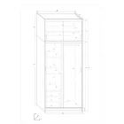 Ire-358 gardróbszekrény tolóajtós