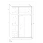 Kam-361 gardróbszekrény 150 cm széles