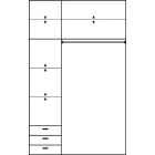 Kam-361 gardróbszekrény 150 cm széles