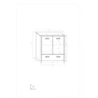 Kit-222 komód sonoma tölgy