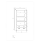 Kit-944 könyvespolc sonoma tölgy