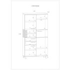 Lam-367 ruhásszekrény polcos