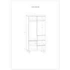 Lar-369 polcos ruhásszekrény