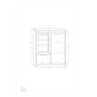 Max-613 üveges vitrin