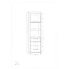 Max-965 tölgy könyvespolc