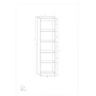 Max-930 tölgyfa könyvespolc