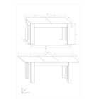 Max-259 bővíthető fa étkezőasztal