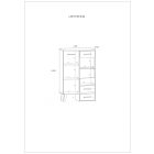 Nor-225 fehér könyvespolc