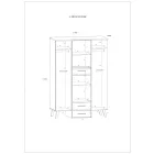 Nor-409 gardróbszekrény fehér